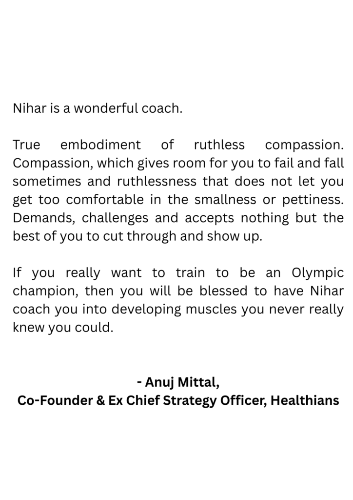 Nihar Sharma Testimonial