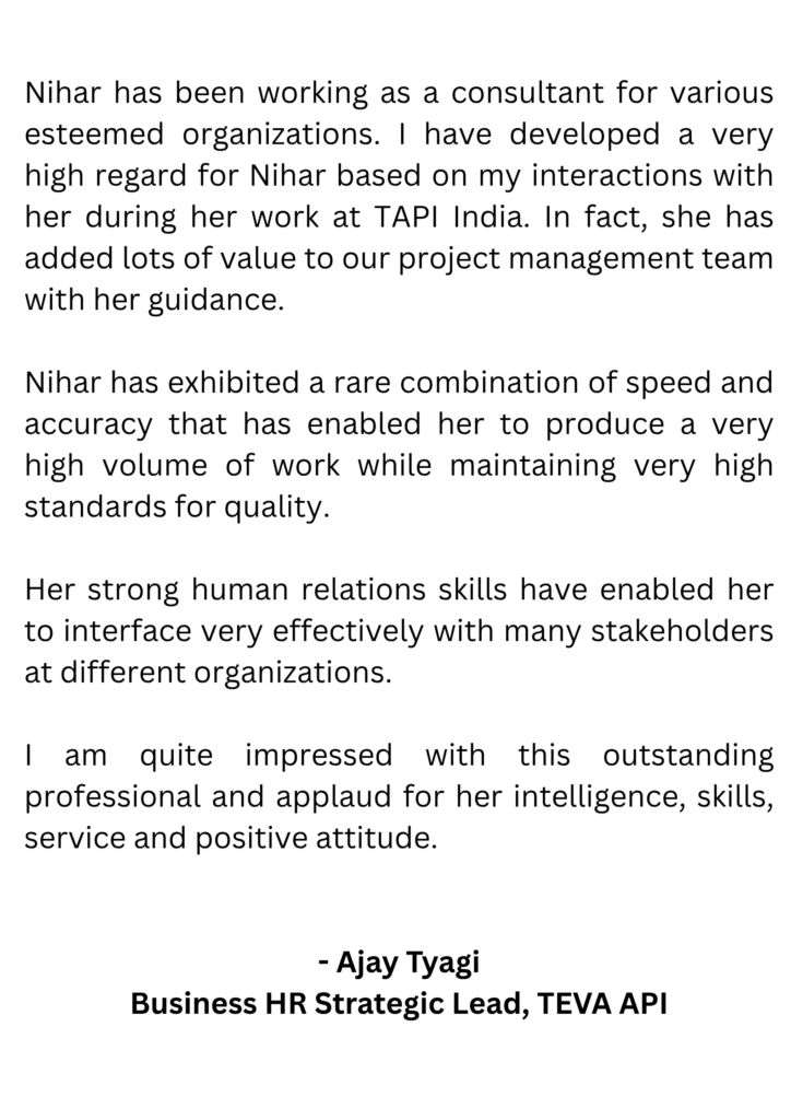 Nihar Sharma Testimonial 7